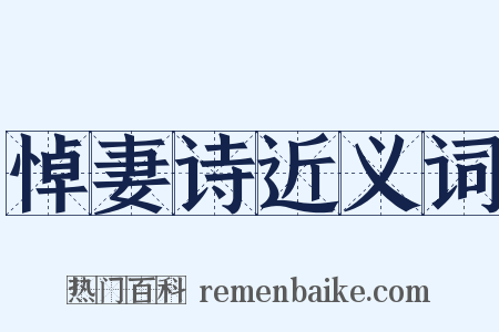 悼妻诗近义词是什么意思的图片